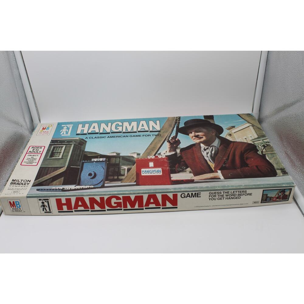 Vtg 1976 Hangman Milton Bradley American Classic Retro Board Game for 2 Toys